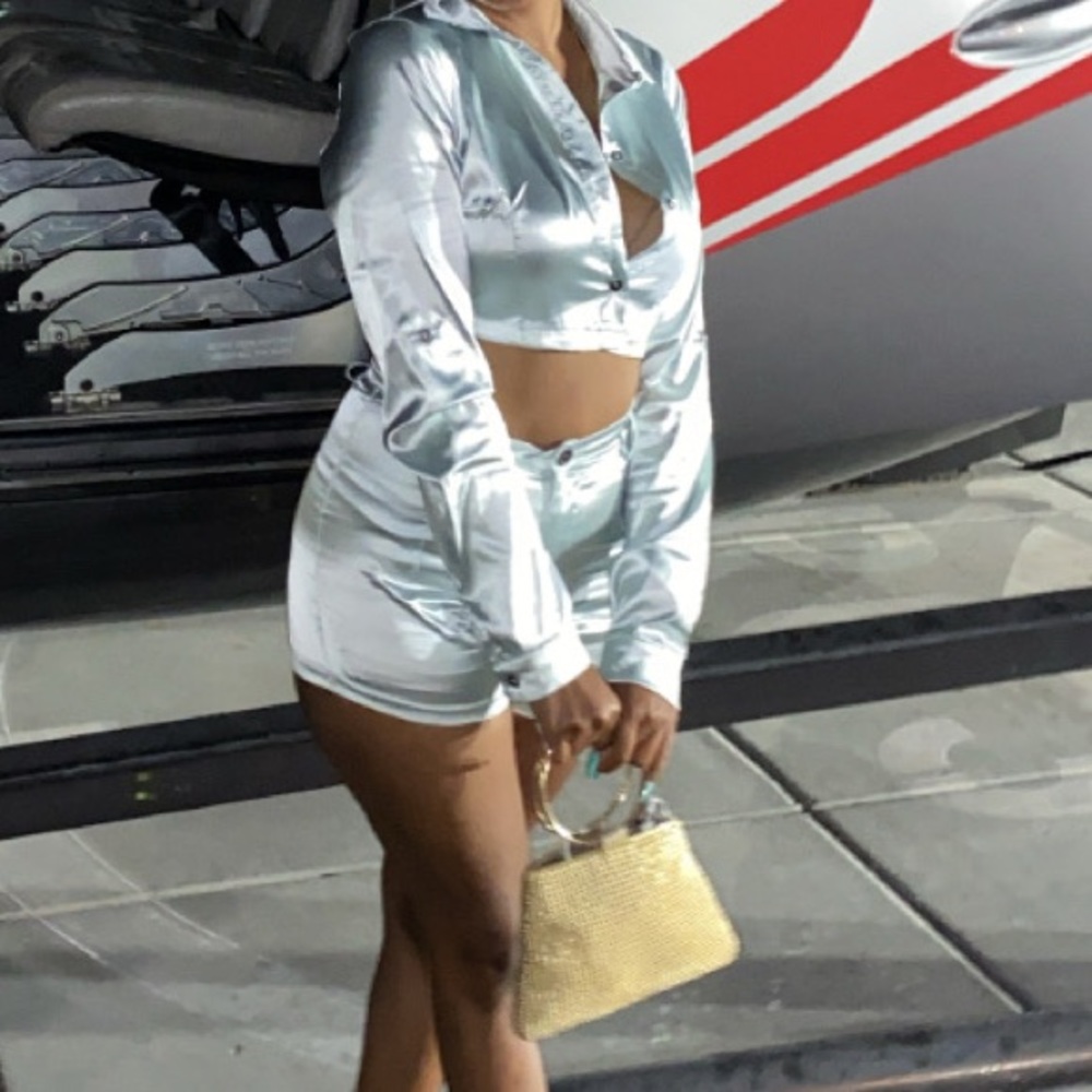 Mint Green Silk two coord set